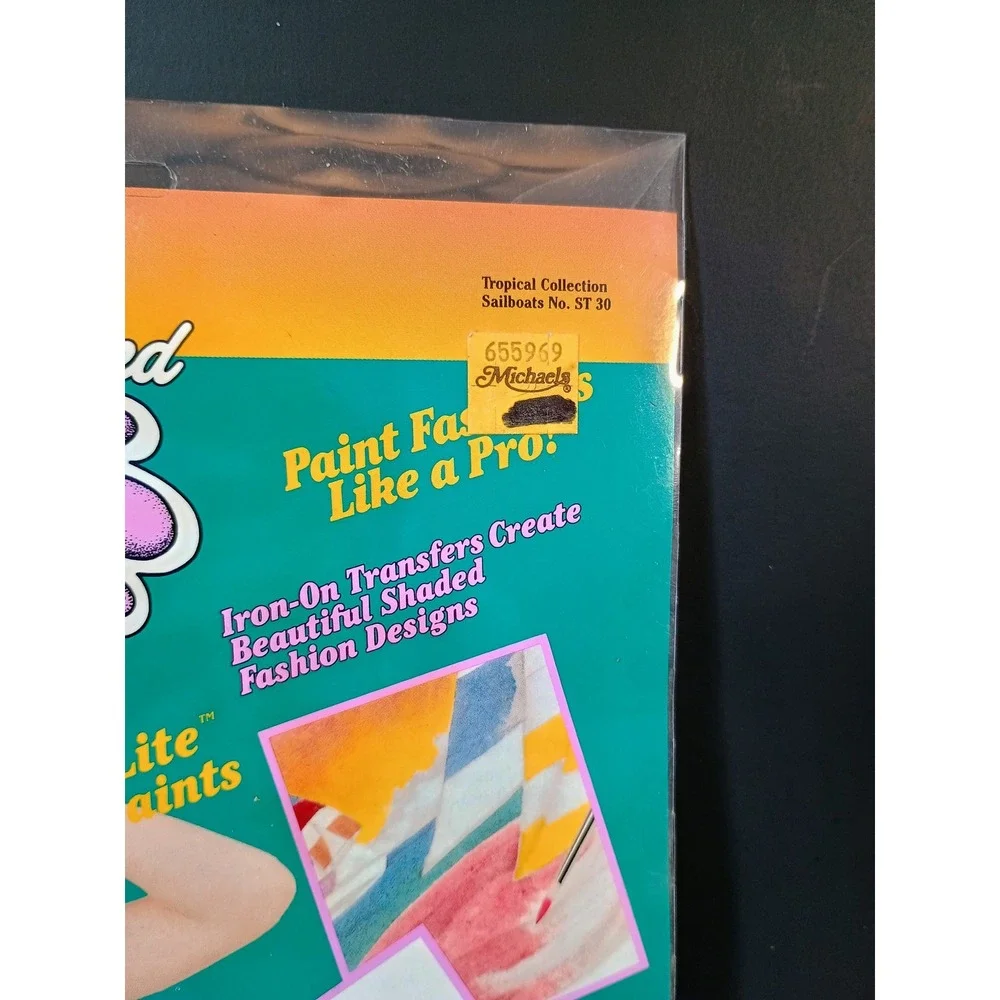 Vintage Tulip Shaded Iron On Transfers Tropical Collection Sailboats ST 30